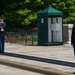 A Tomb Guard relief commander announces the Changing of the Guard ceremony
