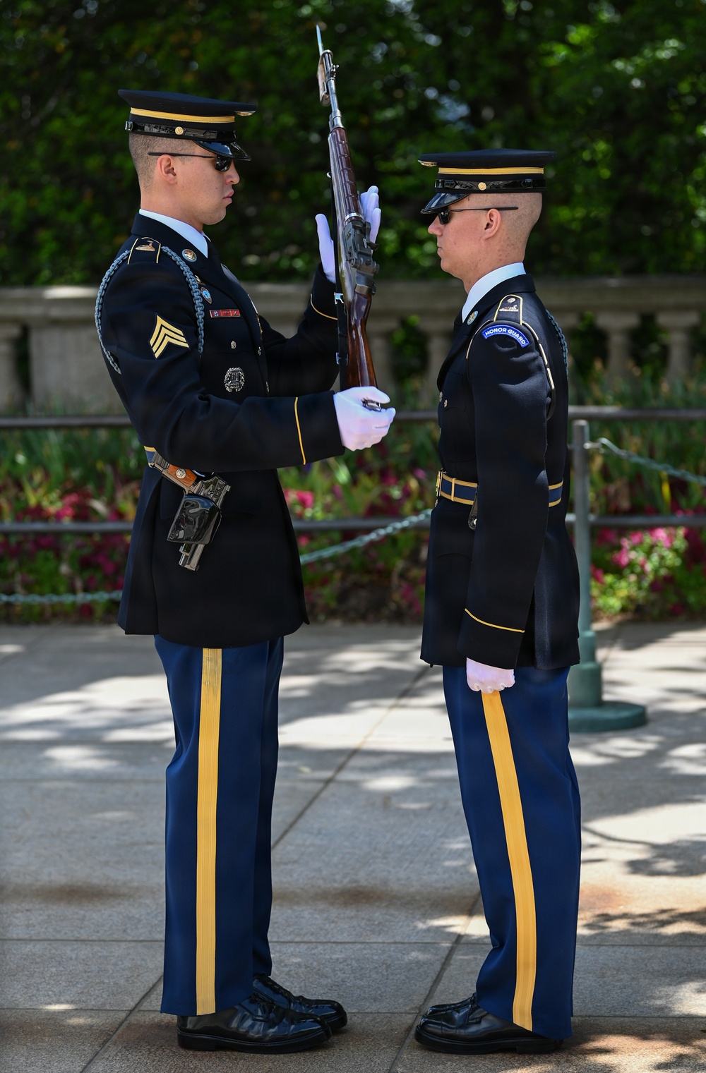 Final Inspection before a incoming Tomb Guard assumes the role of guarding the tomb