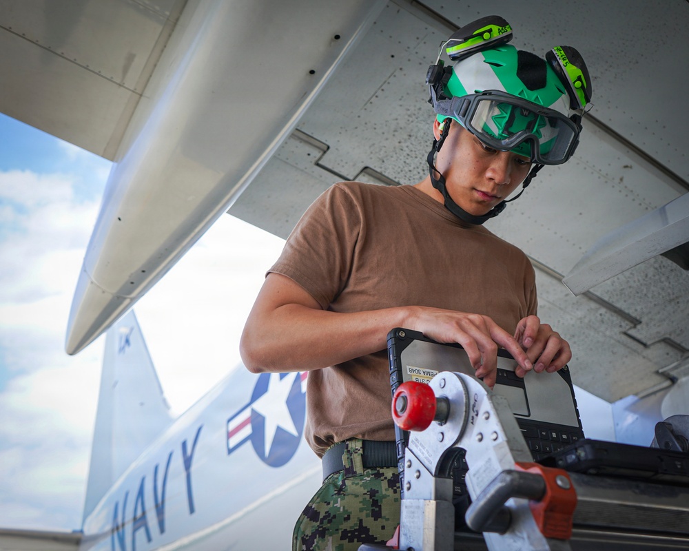 VP-26 Tridents Conduct Routine Maintenance on P-8A Poseidon