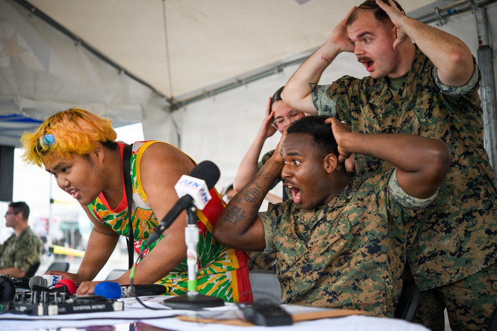 AFN Iwakuni broadcasters at JMSDF-MCAS Iwakuni Friendship Day, 2026