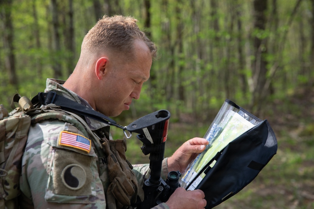 Region II Best Warrior Competitors are tested in Land Navigation