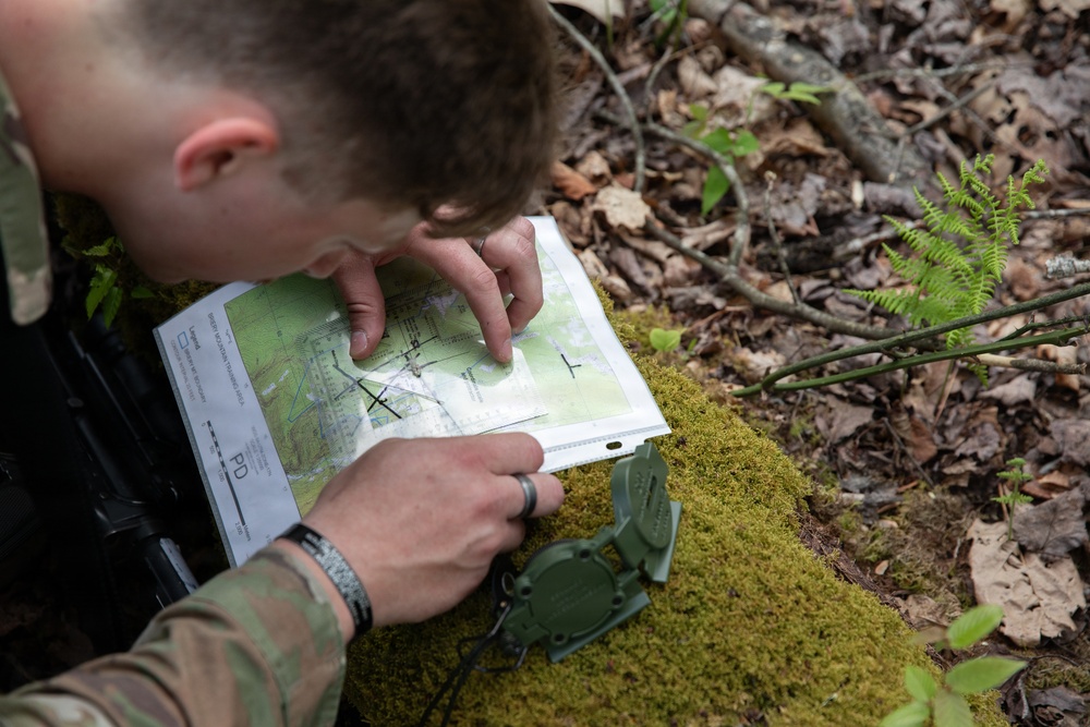 Region II Best Warrior Competitors are tested in Land Navigation