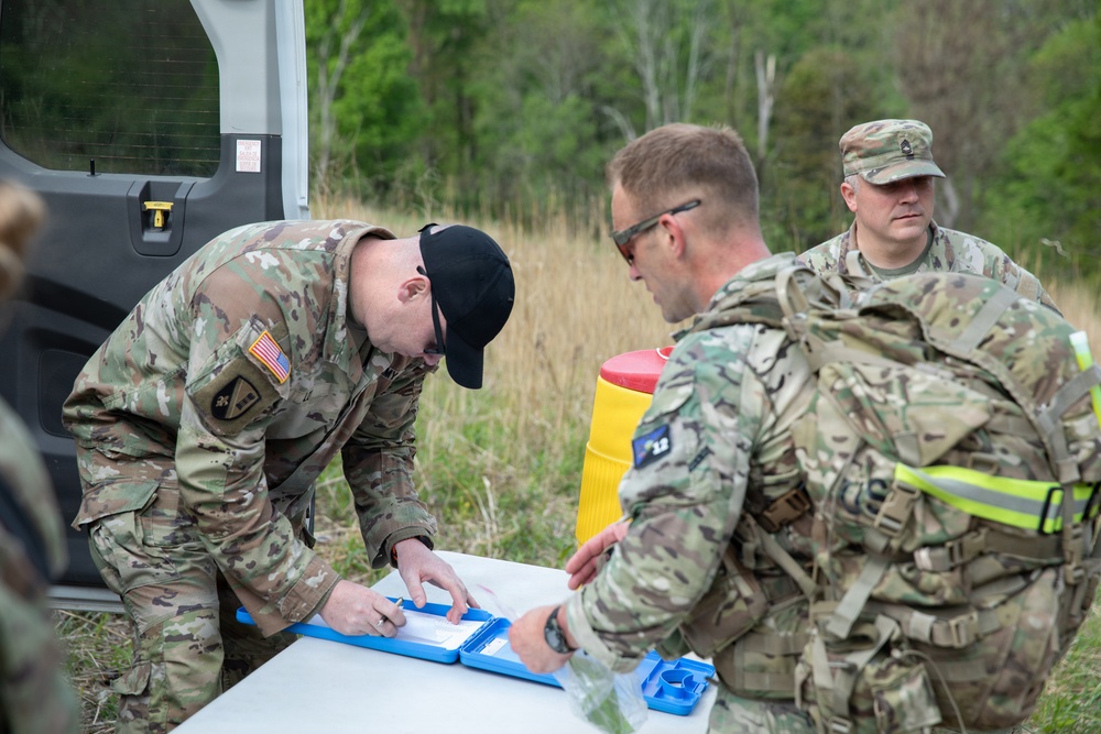 Region II Best Warrior Competitors are tested in Land Navigation
