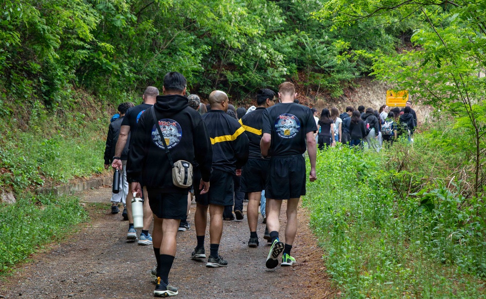 U.S. Army Materiel Support Command - Korea is proud to support our community partners at Daegu Middle High School during their educational field trip to historic Hill 303 on May 1.