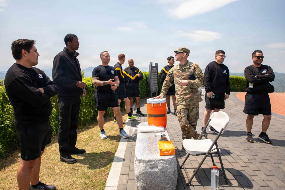 U.S. Army Materiel Support Command - Korea is proud to support our community partners at Daegu Middle High School during their educational field trip to historic Hill 303 on May 1.