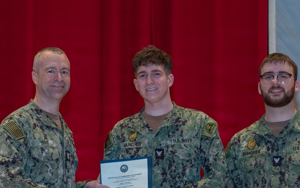 CFAY Holds All Hands and Awards at Quarters