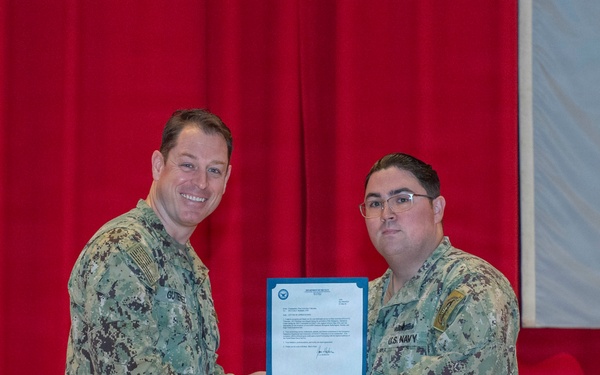 CFAY Holds All Hands and Awards at Quarters