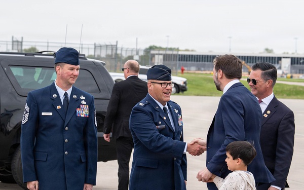 Vice President Vance visits 132d Wing