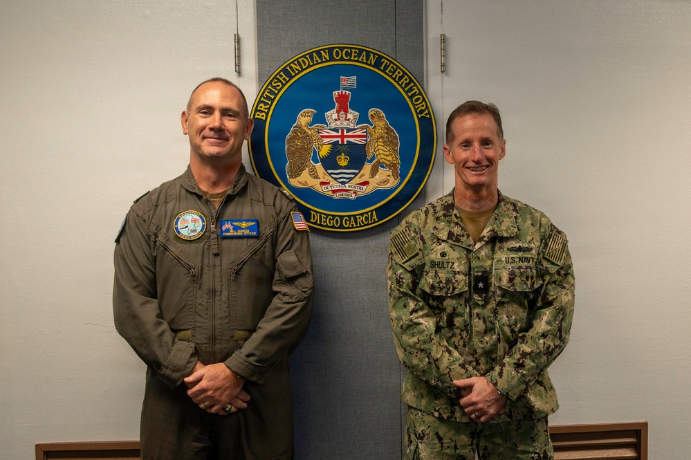 Rear Adm. Tom Shultz Visits NSF Diego Garcia for Leadership Engagement