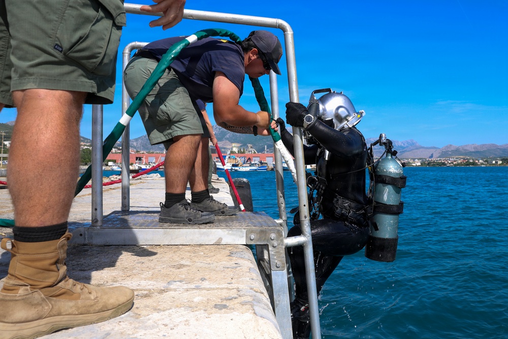 Seabee Divers Support Critical Port Repairs in Croatia