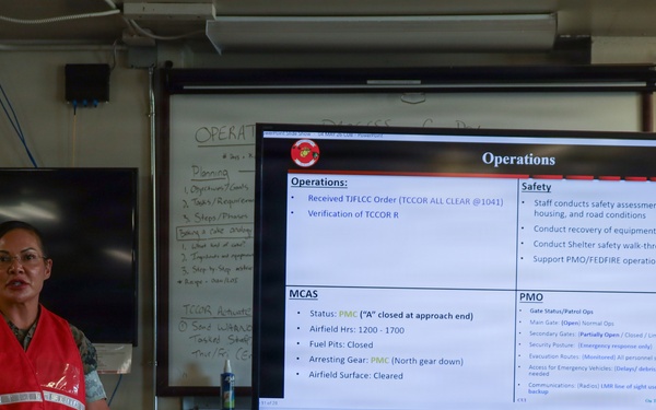 U.S. Marines and Civilians Collaborate on Emergency Operations Center at MCBH for Hurricanes Readiness