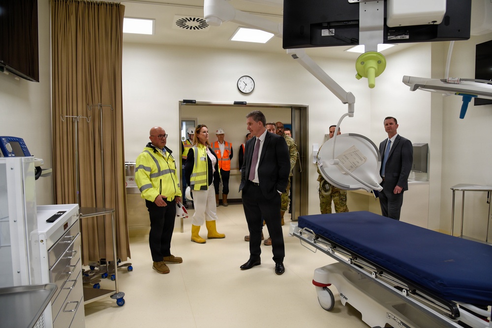 Assistant Secretary of War for Health Affairs Honorable Keith Bass visits Rhine Ordnance Barracks Medical Center construction project in Germany