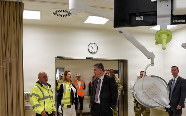 Assistant Secretary of War for Health Affairs Honorable Keith Bass visits Rhine Ordnance Barracks Medical Center construction project in Germany