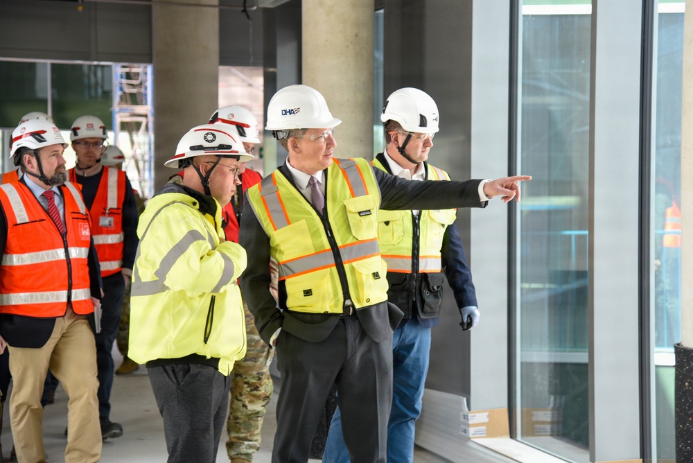 Assistant Secretary of War for Health Affairs Honorable Keith Bass visits Rhine Ordnance Barracks Medical Center construction project in Germany