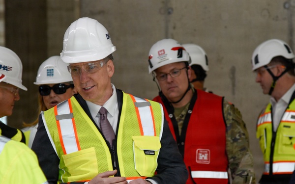 Assistant Secretary of War for Health Affairs Honorable Keith Bass visits Rhine Ordnance Barracks Medical Center construction project in Germany