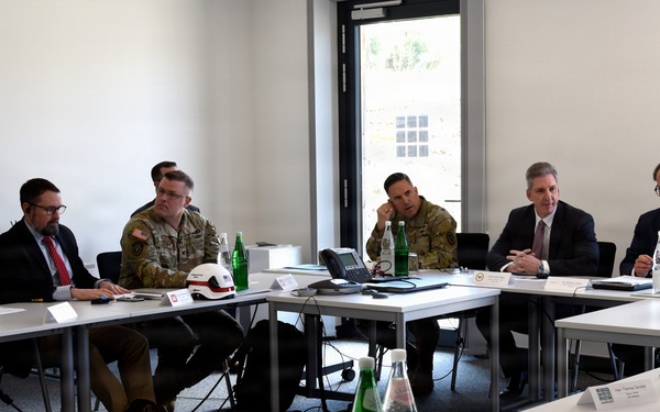 Assistant Secretary of War for Health Affairs Honorable Keith Bass visits Rhine Ordnance Barracks Medical Center construction project in Germany