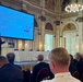 Lt. Col. Chris Herold, Deputy Commander for support to Ukraine for the U.S. Army Corps of Engineers, Europe District at the International Stability Operations Association’s Third Annual Europe Industry Days event April 14 in Wiesbaden, Germany