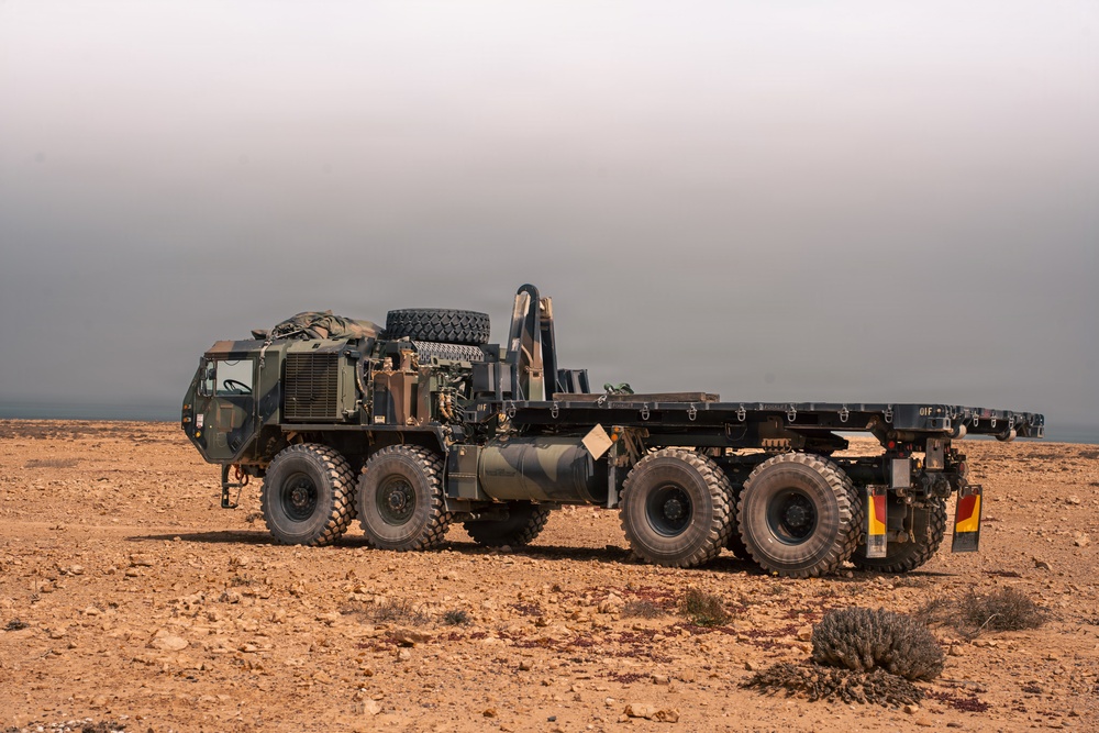 Paratroopers establish concealed forward logistics node during African Lion 26