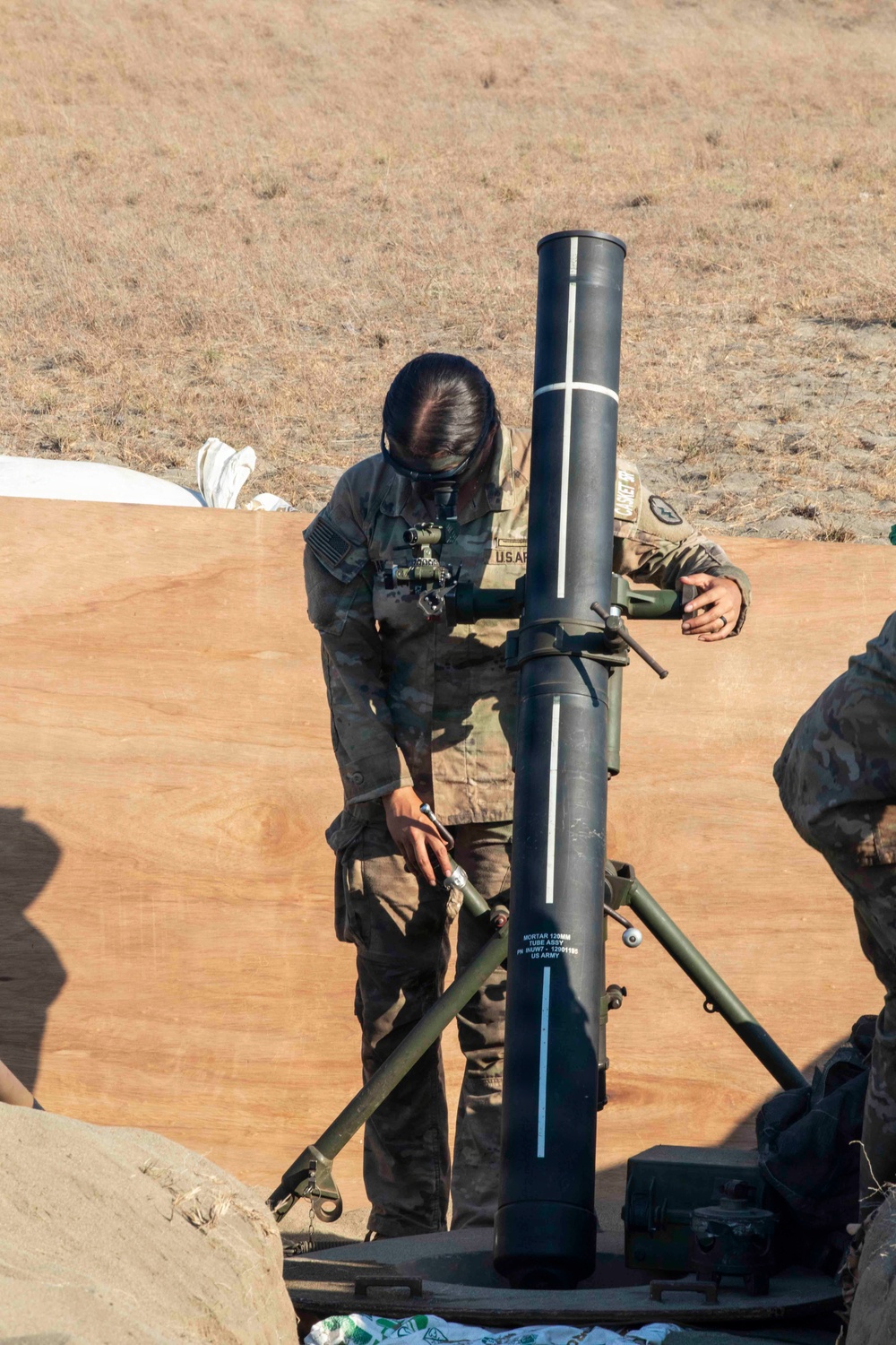 Balikatan 2026: 25th ID Soldiers prepare mortars during a counter landing live fire exercise in the Philippines as part of Exercise Balikatan 2026