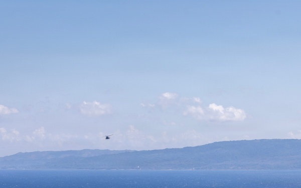 Balikatan 2026: Task Force Saber conducts multiship AH-64 Apache reconnaissance flight over Luzon Strait during counter landing live-fire exercise