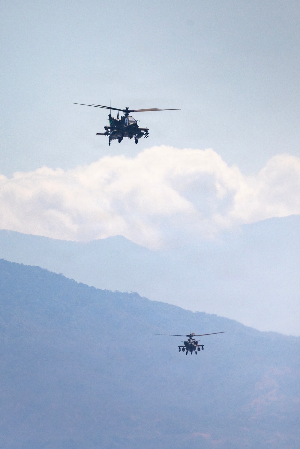 Balikatan 2026: Task Force Saber conducts multiship AH-64 Apache reconnaissance flight over Luzon Strait during counter landing live-fire exercise