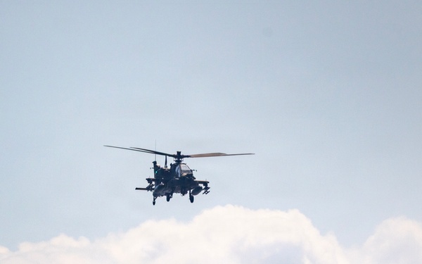 Balikatan 2026: Task Force Saber conducts multiship AH-64 Apache reconnaissance flight over Luzon Strait during counter landing live-fire exercise