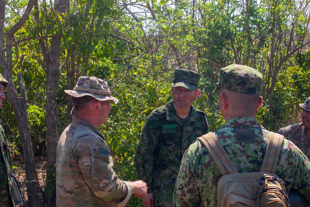 Balikatan 2026: JGSDF Major General Toshikatsu Musha visits 25th ID mortar firing point during a live fire exercise in the Philippines