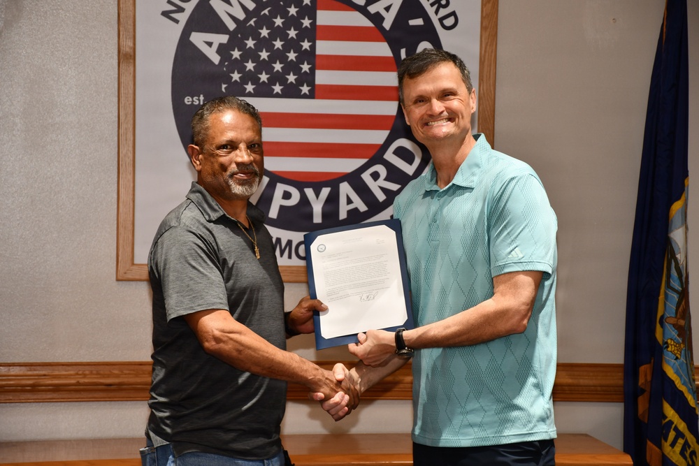 NNSY Teammates Recognized for Vital Support to CVN 69