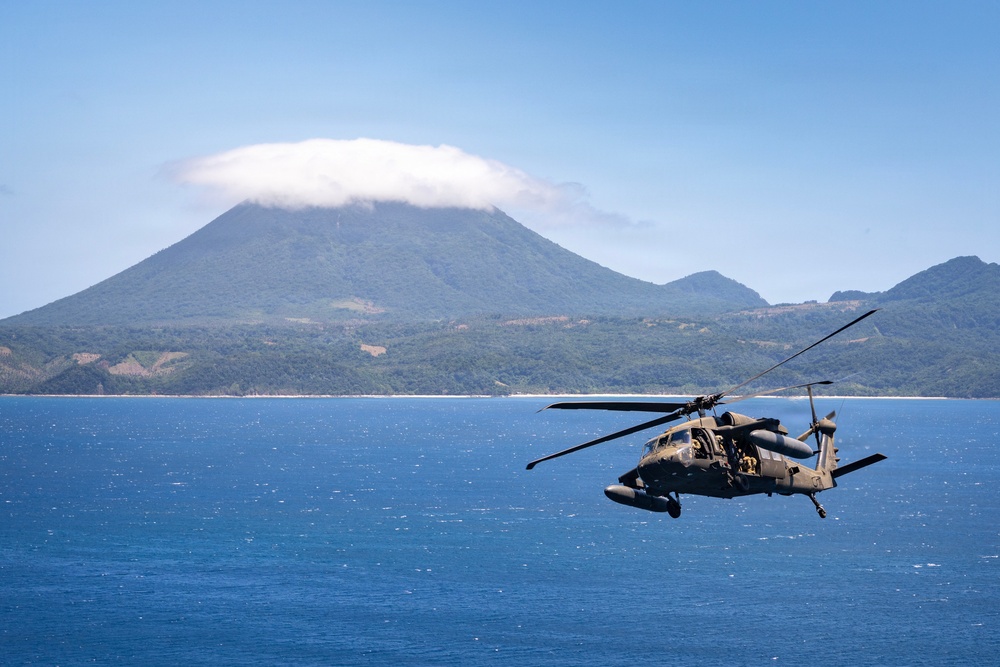 Balikatan 2026: Task Force Saber conducts multiship UH-60 Black Hawk flight over Luzon Strait
