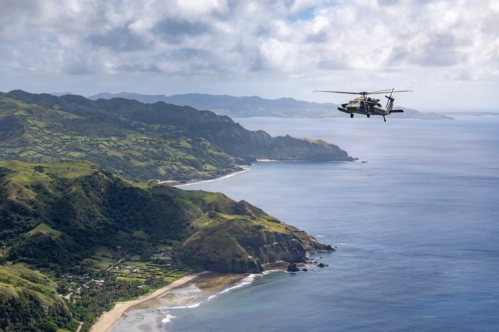 Balikatan 2026: Task Force Saber conducts multiship UH-60 Black Hawk flight over Luzon Strait