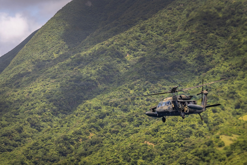 Balikatan 2026: Task Force Saber conducts multiship UH-60 Black Hawk flight over Luzon Strait