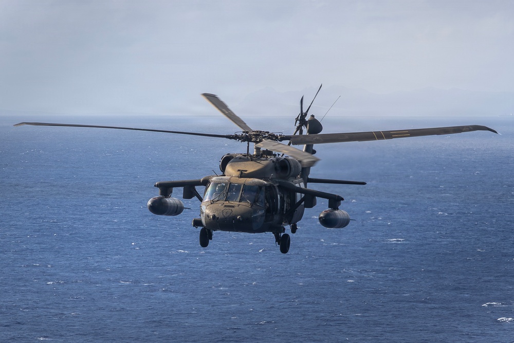 Balikatan 2026: Task Force Saber conducts multiship UH-60 Black Hawk flight over Luzon Strait