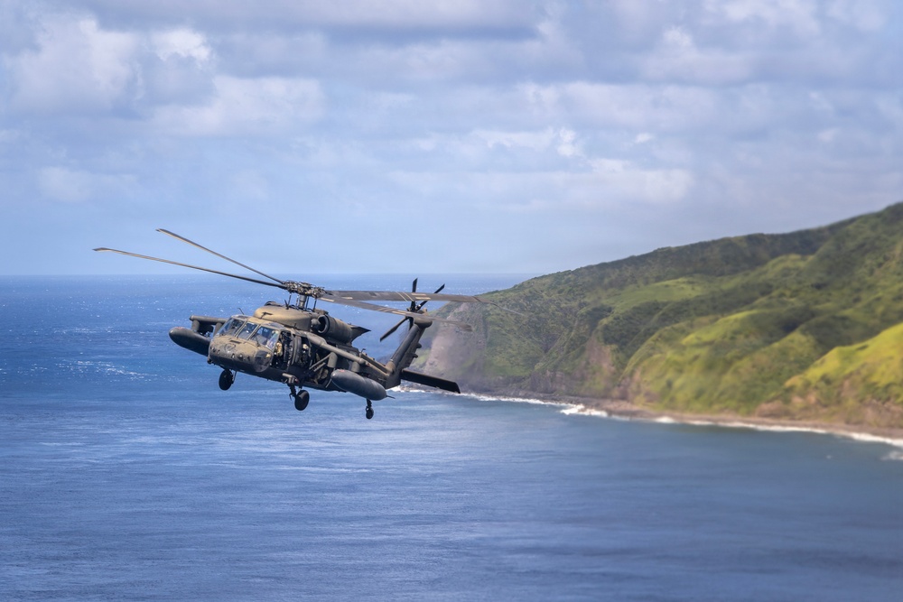 Balikatan 2026: Task Force Saber conducts multiship UH-60 Black Hawk flight over Luzon Strait