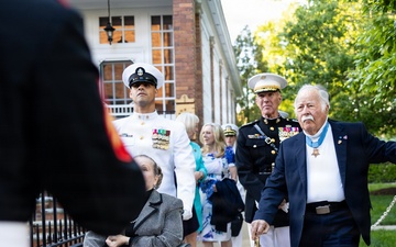 The Commandant, Gen. Eric M. Smith attends an 8th and I Evening Parade