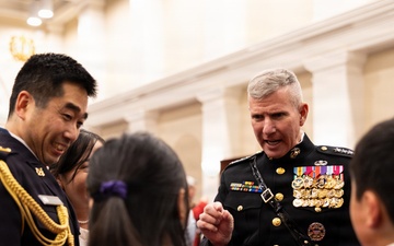 The Commandant, Gen. Eric M. Smith attends an 8th and I Evening Parade