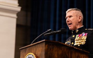 The Commandant, Gen. Eric M. Smith attends an 8th and I Evening Parade