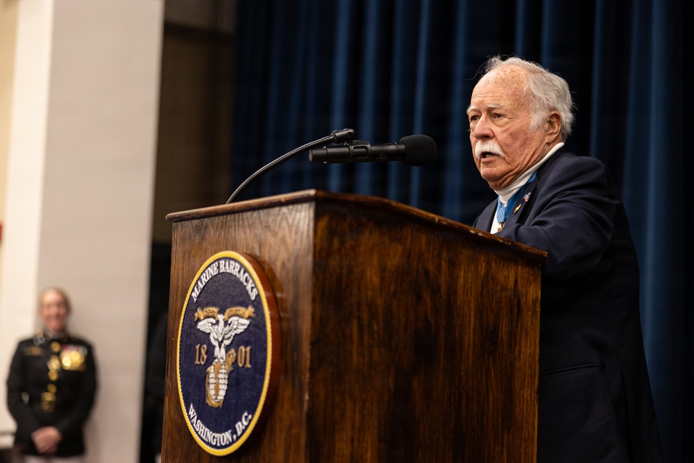 The Commandant, Gen. Eric M. Smith attends an 8th and I Evening Parade