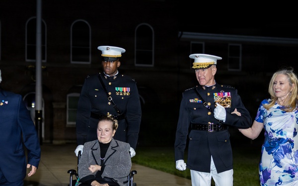 The Commandant, Gen. Eric M. Smith attends an 8th and I Evening Parade