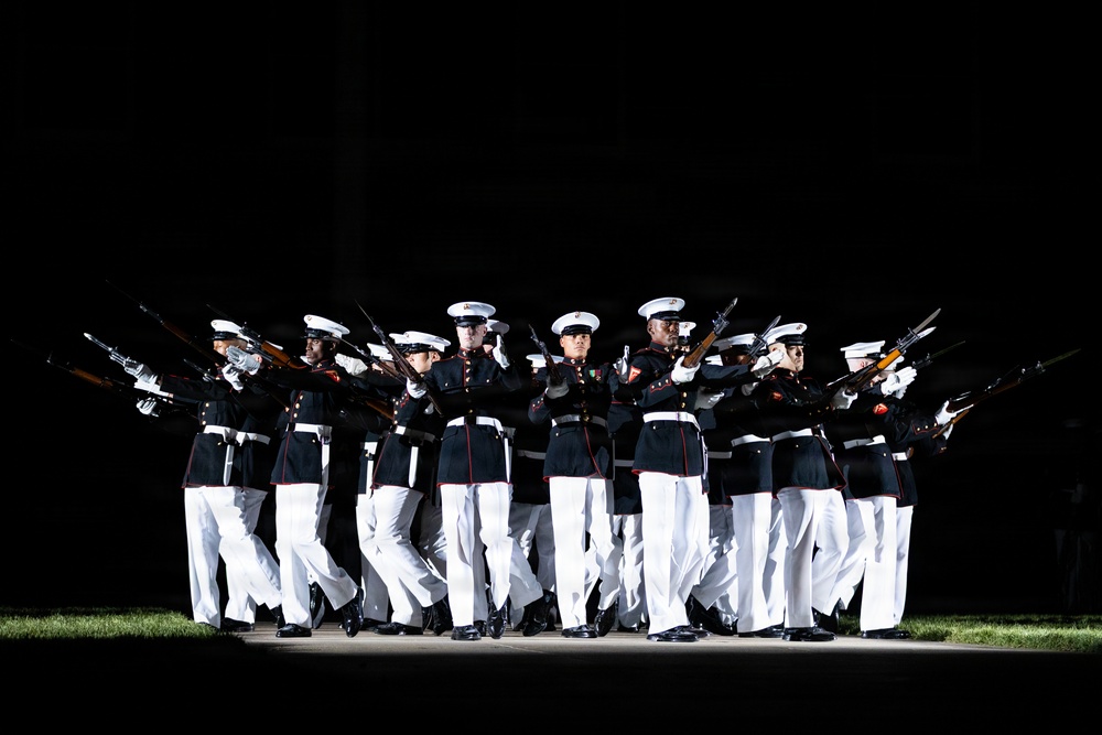 The Commandant, Gen. Eric M. Smith attends an 8th and I Evening Parade