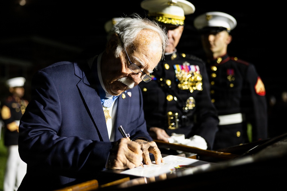 The Commandant, Gen. Eric M. Smith attends an 8th and I Evening Parade
