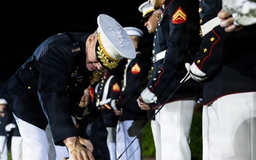The Commandant, Gen. Eric M. Smith attends an 8th and I Evening Parade