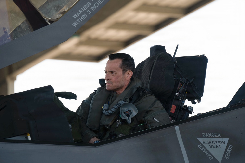 Third Air Force commander conducts final flight