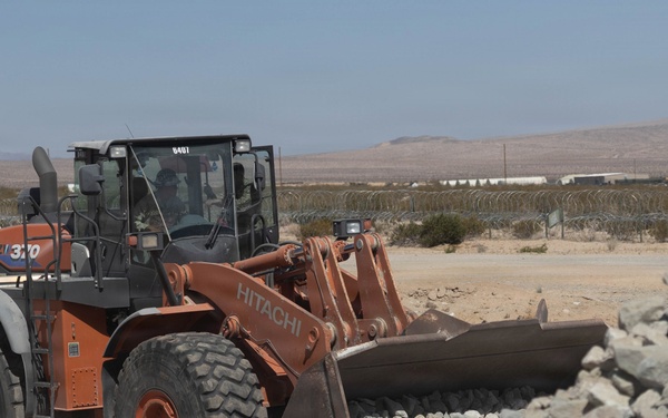 U.S. Marines conduct airfield repairs to support training at MCAGCC