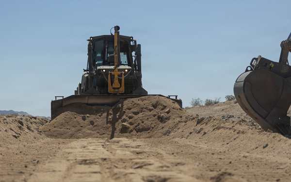 U.S. Marines conduct airfield repairs to support training at MCAGCC