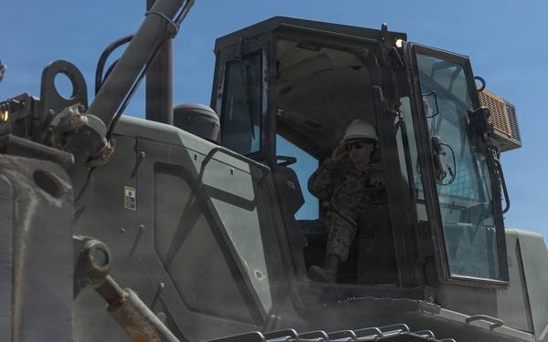 U.S. Marines conduct airfield repairs to support training at MCAGCC