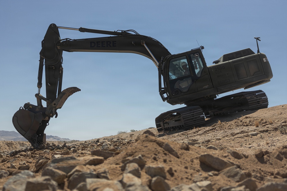 U.S. Marines conduct airfield repairs to support training at MCAGCC