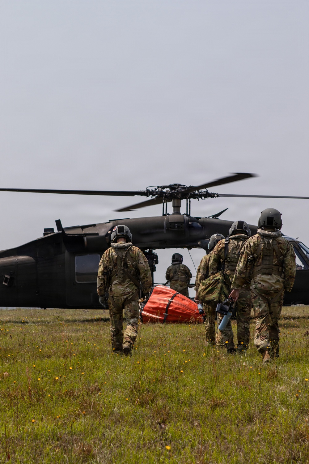 South Carolina Army National Guard helicopters practice aerial-firefighting training with the South Carolina Forestry Commission