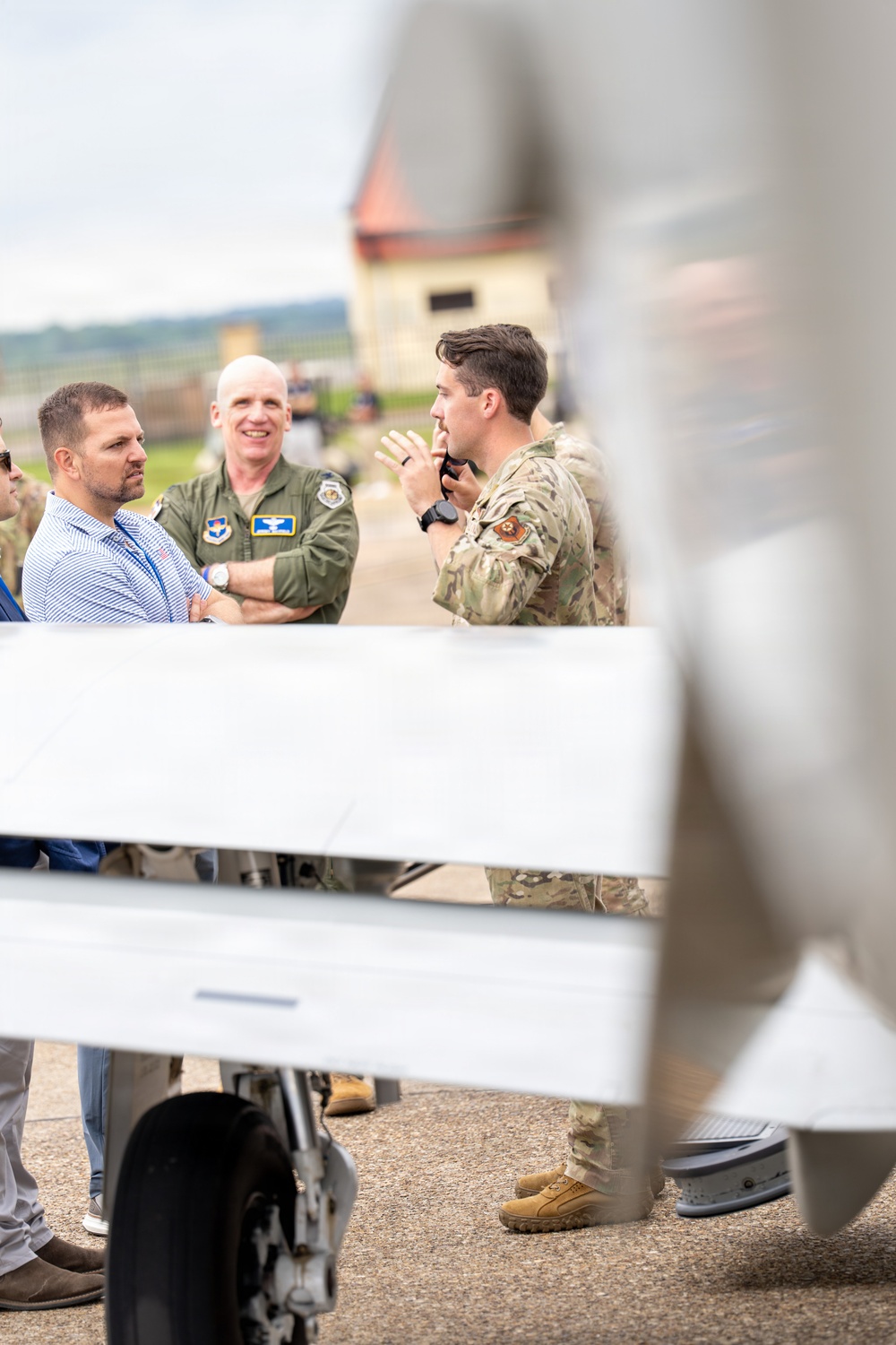 National Security Forum and Gathering of Eagles attendees tour Airpower demonstration at Maxwell Air Force Base