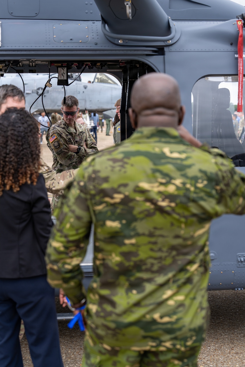 National Security Forum and Gathering of Eagles attendees tour Airpower demonstration at Maxwell Air Force Base
