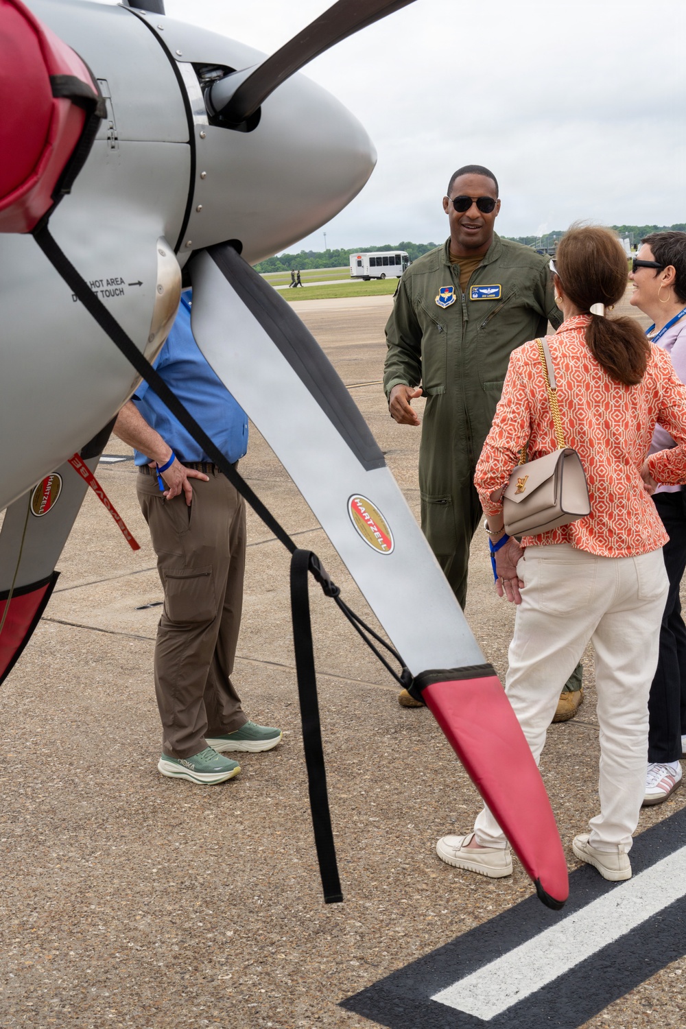 National Security Forum and Gathering of Eagles attendees tour Airpower demonstration at Maxwell Air Force Base
